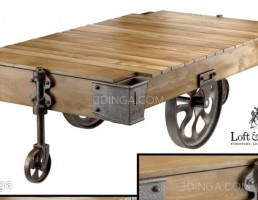 میز چرخ دار چوبی