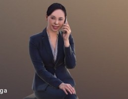 کاراکتر زن در حال تلفن کردن