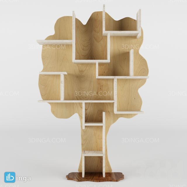 قفسه کتاب به شکل درخت