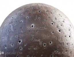 تکسچر فلز با جای سوراخ گلوله