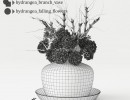 آبجکت گلدان گیاه بونسای Hydrangea Vase