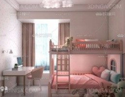 صحنه ی داخلی اتاق خواب کودک