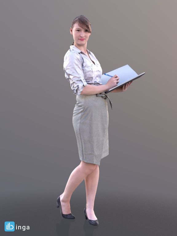 کاراکتر زن ایستاده