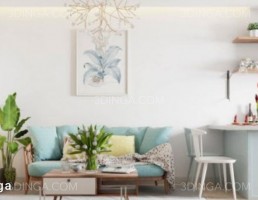 صحنه داخلی آپارتمان برای اسکچاپ
