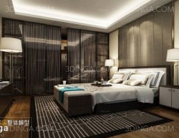 صحنه داخلی اتاق خواب سبک مدرن