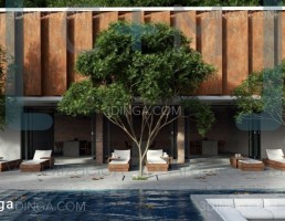صحنه خارجی فضای باز حیاط