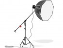 بازوی بوم استودیو با softbox