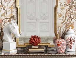 آینه و کنسول + وسایل تزیینی