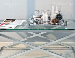 میز قهوه شیشه ای