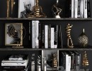 قفسه کتاب + وسایل تزیینی