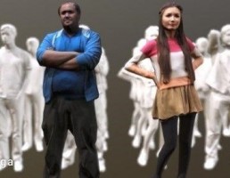 کاراکتر انسان در حالت های مختلف-low poly