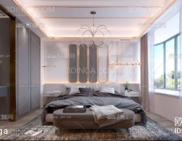صحنه داخلی اتاق خواب سبک مدرن