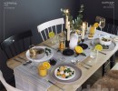 میز غذا + سرویس پذیرایی مدرن
