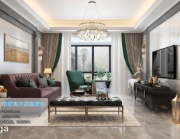 اتاق نشیمن کلاسیک سبک اروپایی