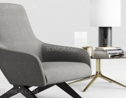 صندلی راحتی + میز قهوه