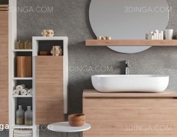 ست آینه و روشویی حمام