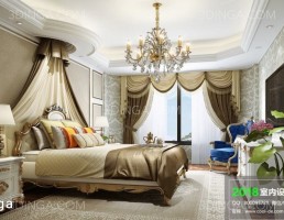 صحنه داخلی اتاق خواب کلاسیک
