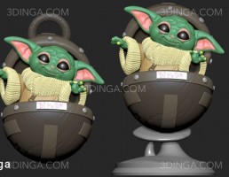 مجسمه یودا لبخند می زند برای چاپ سه بعدی