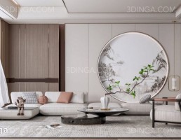صحنه داخلی اتاق نشیمن برای اسکچاپ
