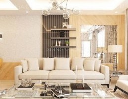 صحنه داخلی اتاق نشیمن مدرن