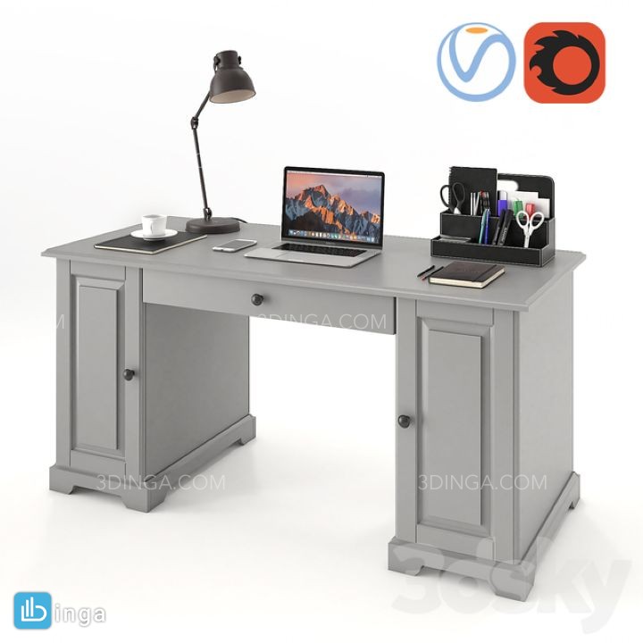 میز کار + لوازم رومیزی