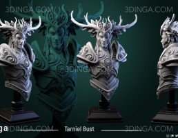 مجسمه نیم تنه مرد زره پوش برای چاپ سه بعدی