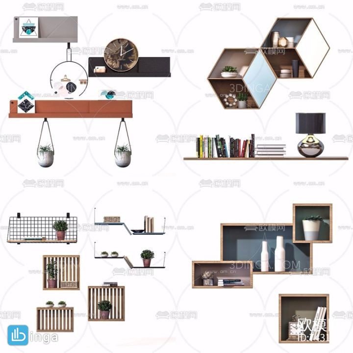 ست اشیاء تزئینی دیوار