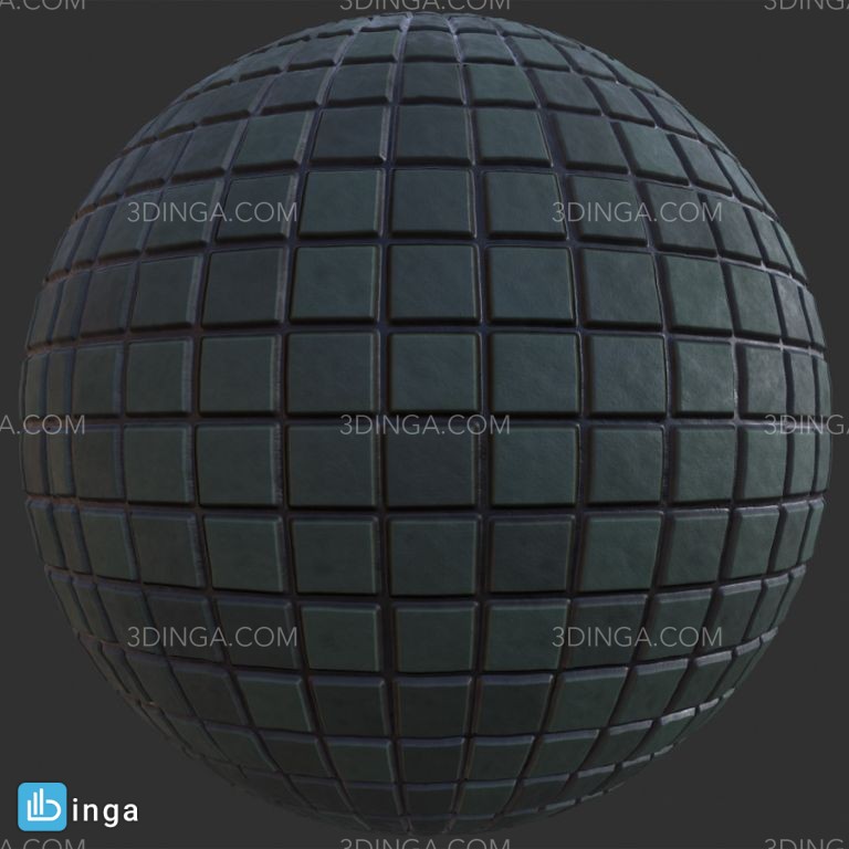 تکسچر PBR کاشی سرامیک سبز