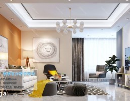 اتاق نشیمن کلاسیک سبک نودریک