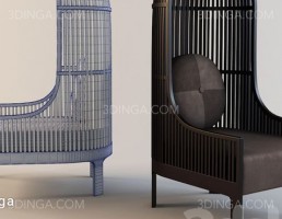 صندلی چوبی فضای باز