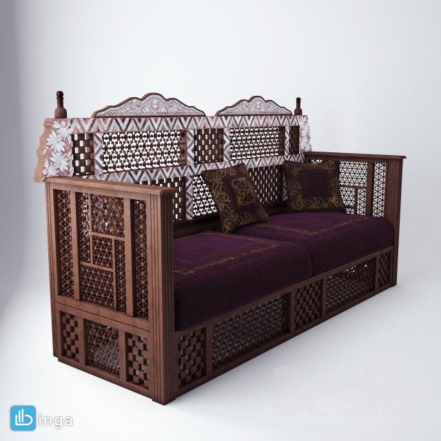مبل راحتی چوبی کلاسیک
