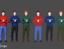 مجموعه کاراکترهای مختلف زن و مرد-low poly