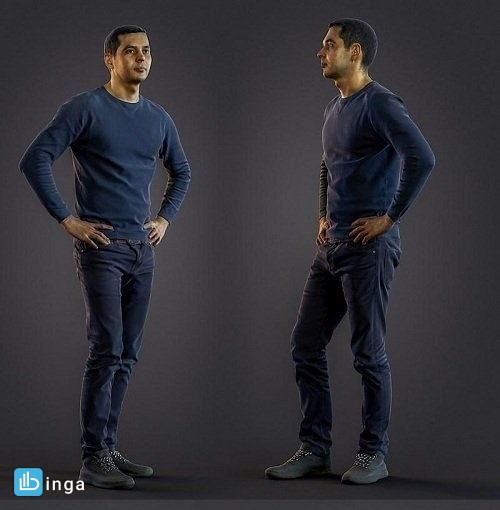 کاراکتر مرد ژست گرفته