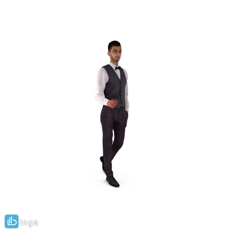 کاراکتر مرد ژست گرفته