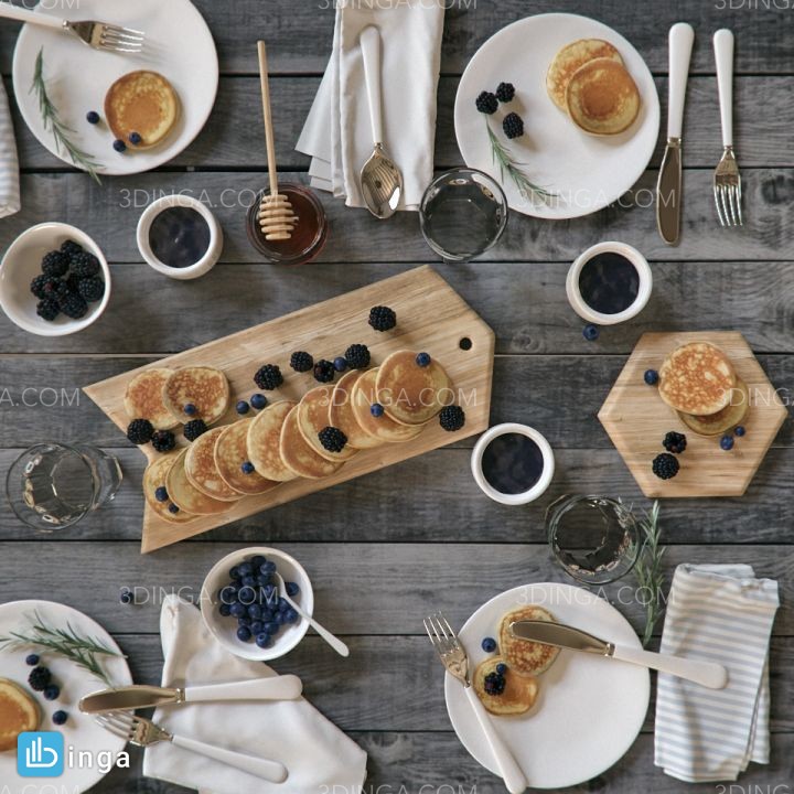 میز غذا و نوشیدنی صبحانه