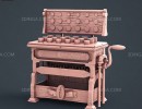 کاراکتر مرد با وسایل قبیله برای چاپ سه بعدی