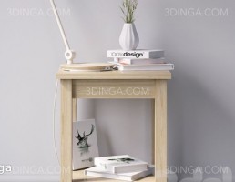 میز کنارتختی + چراغ