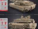 تانک M1A2 Abrams Tusk برای چاپ سه بعدی
