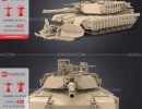 تانک M1A2 Abrams Tusk برای چاپ سه بعدی