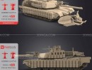 تانک M1A2 Abrams Tusk برای چاپ سه بعدی