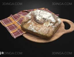 تخته برش + نان صبحانه