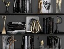 قفسه کتاب + وسایل تزیینی