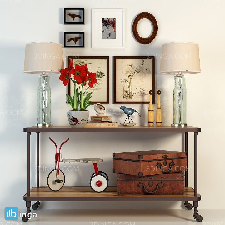 میز کنسول + ست تزیینی