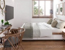 صحنه داخلی اتاق خواب برای اسکچاپ