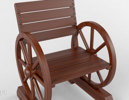 صندلی چوبی باغ