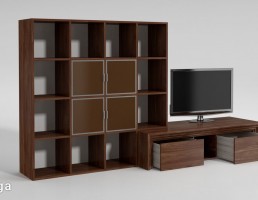 ست میز تلویزیون چوبی