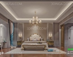 صحنه داخلی اتاق خواب کلاسیک