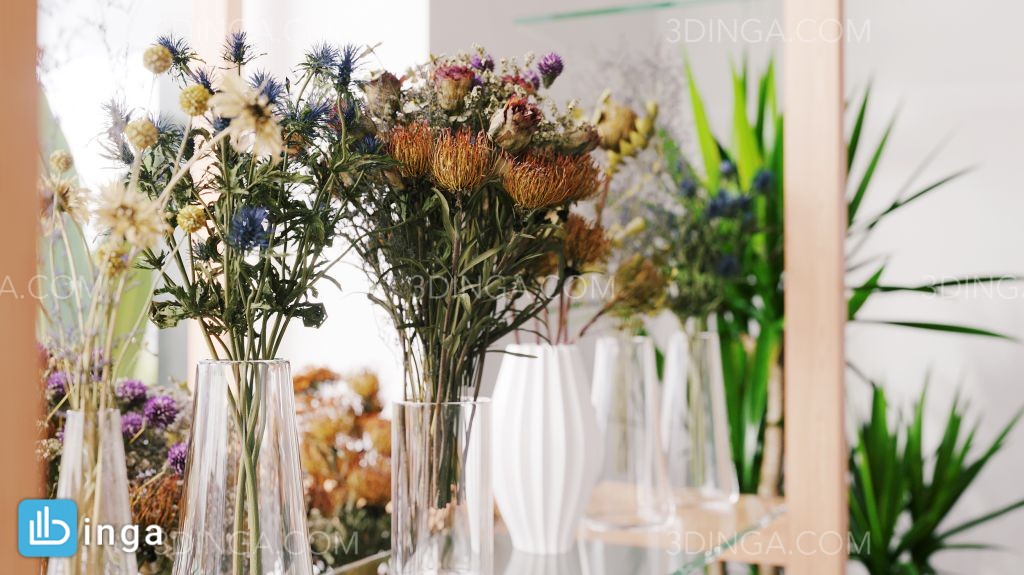 صحنه ایی از گلهای طبیعی