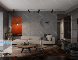 اتاق نشیمن سبک صنعتی