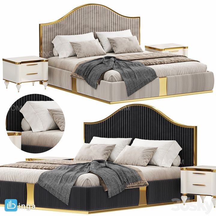 تخت خواب دونفره کلاسیک
